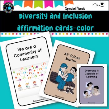 DIVERSITY AND INCLUSION affirmation cards Color, image 4