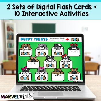 Google Classroom +8 Addition Facts Practice Slides - Digital Math Stations, image 4