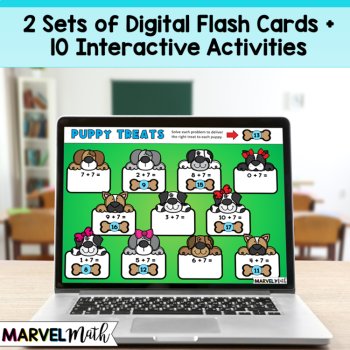 Google Classroom +7 Addition Facts Practice Slides - Digital Math Stations, image 4