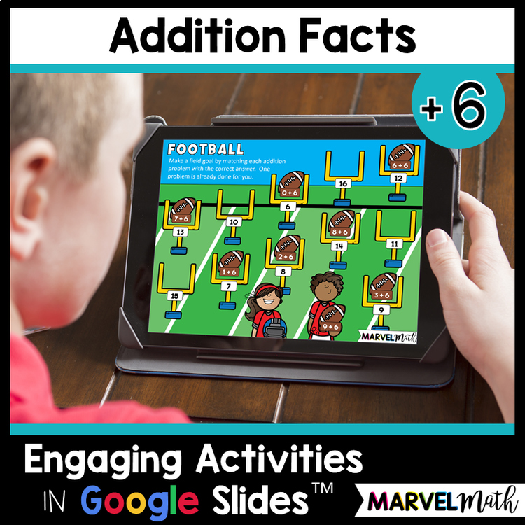 Google Classroom +6 Addition Facts Practice Slides