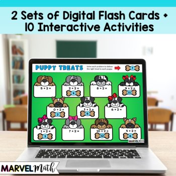 Google Classroom +2 Addition Facts Practice Slides - Digital Math Stations, image 3