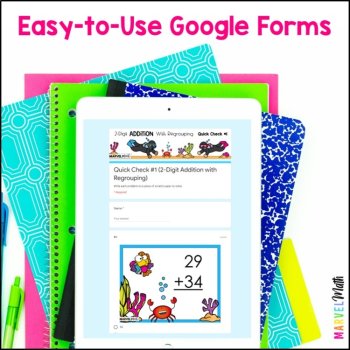 2 Digit Addition with Regrouping #7 - Quick Checks - Digital Exit Tickets, image 2