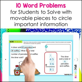 2 Digit Addition with Regrouping #6 - Word Problems - Google Slides, image 3