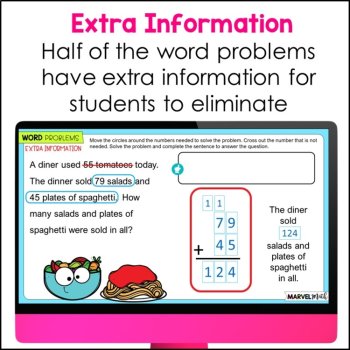 2 Digit Addition with Regrouping #6 - Word Problems - Google Slides, image 4