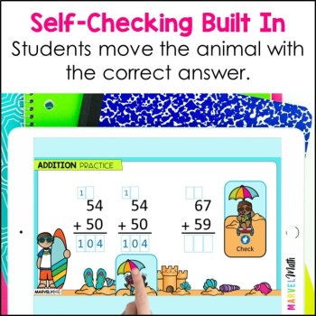 2 Digit Addition with Regrouping #3 - Base 10 Blocks - Base Ten Blocks, image 3