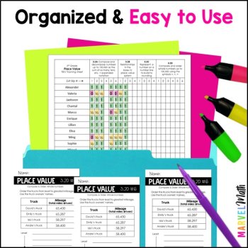 3rd Grade Place Value Unit TEKS - Place Value Games, Notebook, Chart, & More, image 3