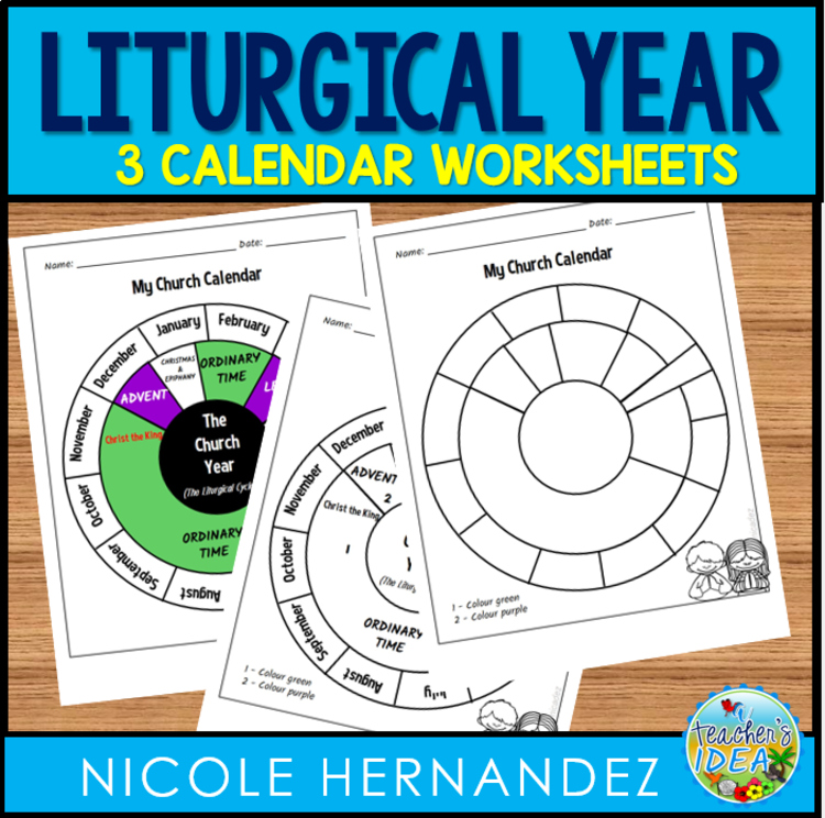 Liturgical Year Liturgical Cycle Worksheets