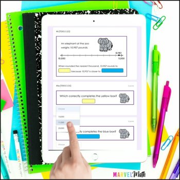 3rd Grade Place Value TEKS - STAAR Math Review Tests - Digital and Print, image 4