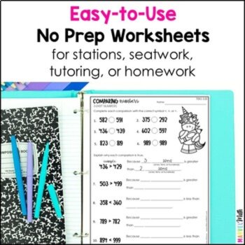 3rd Grade Place Value TEKS Worksheets  3.2A  3.2B  3.2C  3.2D, image 3