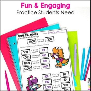 3rd Grade Place Value TEKS Worksheets  3.2A  3.2B  3.2C  3.2D, image 4
