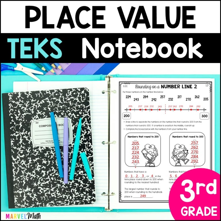 3rd Grade Place Value TEKS Notebook