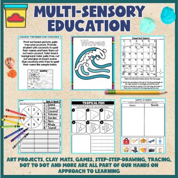 Nim's Island Multi-Sensory Book Companion: Vocab, Clay, Art, Writing, Spelling, image 4