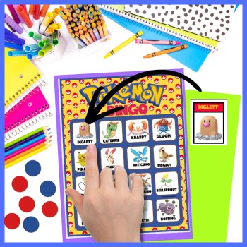 Traditional Bingo: Pokémon Themed: Perfect for Sub days, Indoor Recess, Parties, image 4