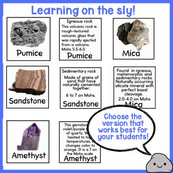 Rock & Mineral Bingo: Two Versions, 35 Rock/Minerals, Perfect for Earth Science, image 4