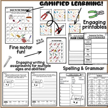 The Fix Its: Nail Needs Help Multi-Sensory Book Companion: Fine motor, ELA, Math, image 4