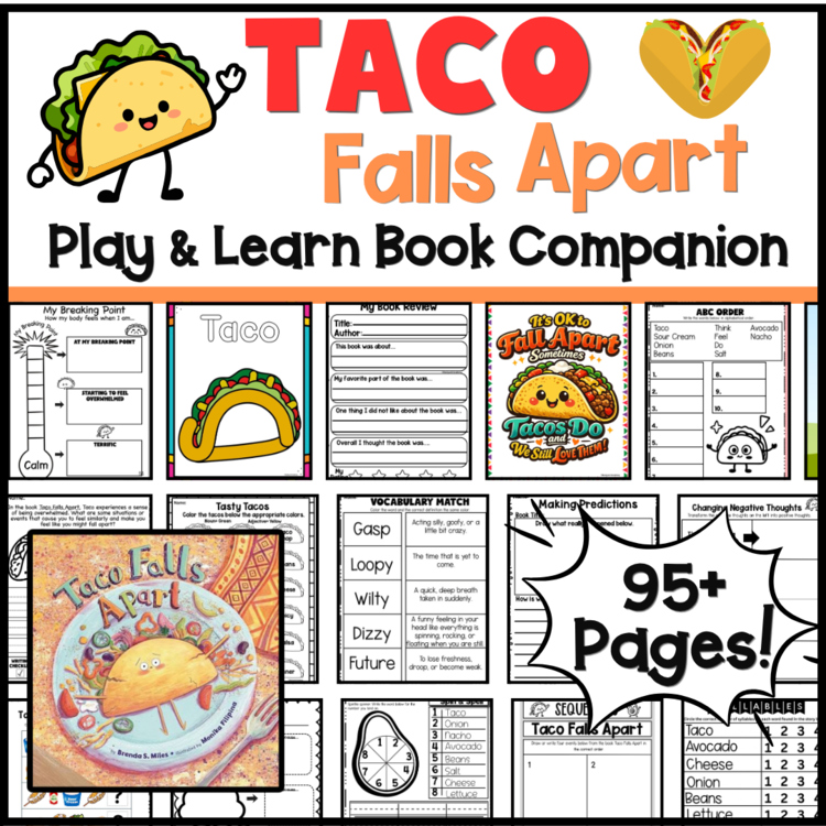 Taco Falls Apart Multi-Sensory Book Companion: Writing, Games, SEL, Spelling