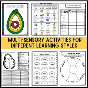 Taco Falls Apart Multi-Sensory Book Companion: Writing, Games, SEL, Spelling, image 2