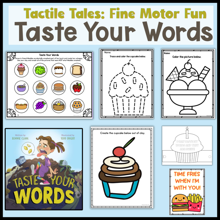 Taste Your Words Multi-Sensory Companion: Clay Mats, Crowns, Trace, Color, Decor