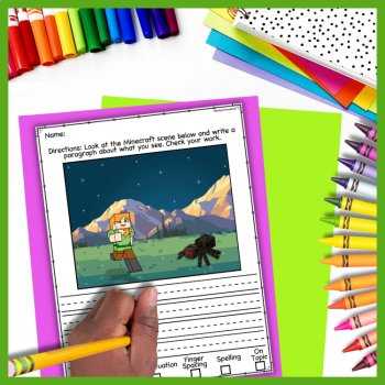 Minecraft Creative Writing for Dyslexia, Dysgraphia, New & Remedial Writers, image 4