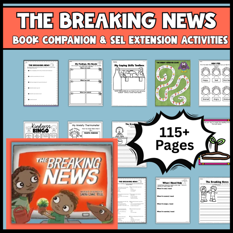The Breaking News Multi-Sensory Book Companion with SEL, ELA, Games, Writing