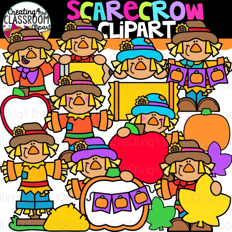 Scarecrow Clipart {Fall Clipart}