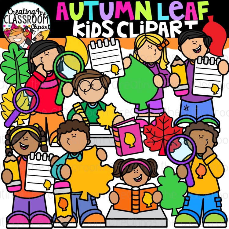 Autumn Leaf Clipart Kids {Fall Clipart}