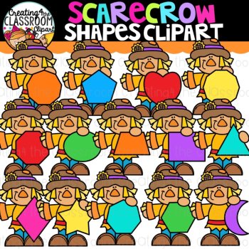 Scarecrow Clipart Bundle {Fall Math Clipart}, image 3