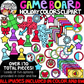 Holiday Game board Clipart {Game board template Clipart}, image 2