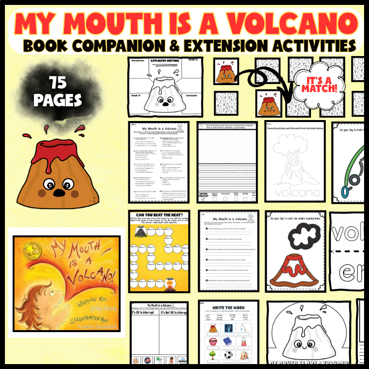 My Mouth is a Volcano by Julia Cook- Sensory Expansion Activities/Book Companion