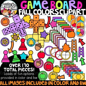 Autumn Game board Clipart {Game board Clipart}, image 2