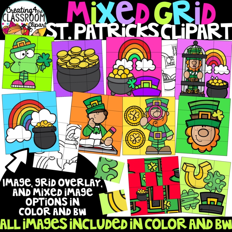 St Patricks Day Puzzle Clipart: Mystery Picture Clipart