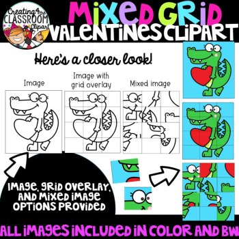 Valentine's Day Puzzle Clipart: Mystery Picture Clipart, image 2