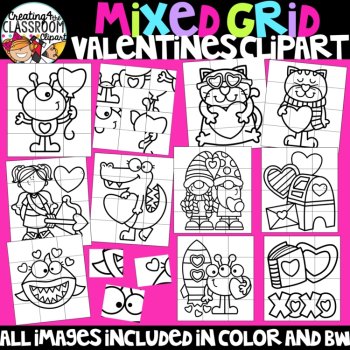 Valentine's Day Puzzle Clipart: Mystery Picture Clipart, image 3