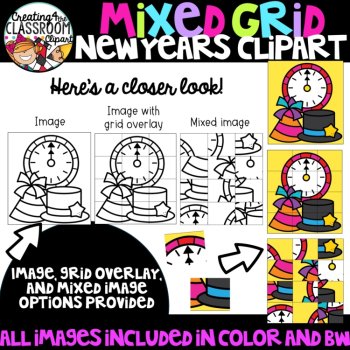 New Years Puzzle Clipart: Mystery Picture Clipart, image 2