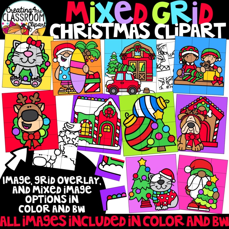 Christmas Puzzle Clipart: Mystery Picture Clipart
