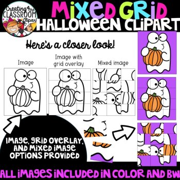Halloween Puzzle Clipart: Mystery Picture Clipart, image 3