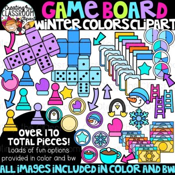 Winter Game board Clipart {Game board Clipart}, image 3