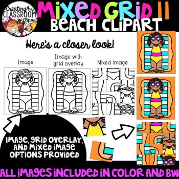Beach Puzzle Clipart: Mystery Picture Clipart, image 2