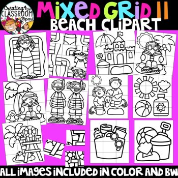 Beach Puzzle Clipart: Mystery Picture Clipart, image 3