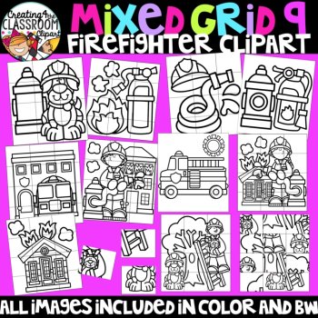 Firefighter Puzzle Clipart: Mystery Picture Clipart, image 3