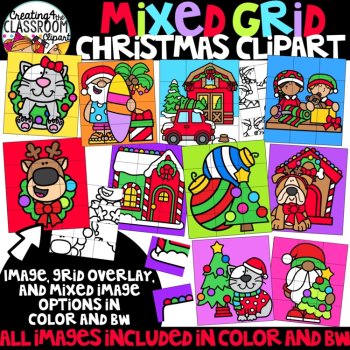 Holiday Puzzles Clipart Bundle {Mystery Puzzle Clipart}, image 2