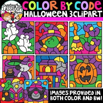 Color by Code Holidays 2 Clipart MEGA Bundle, image 2
