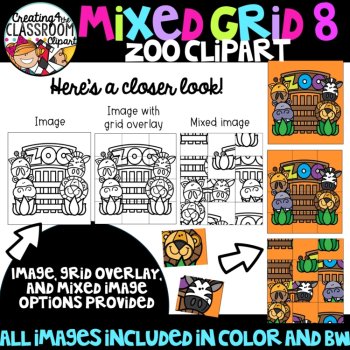 Zoo Puzzle Clipart: Mystery Picture Clipart, image 3