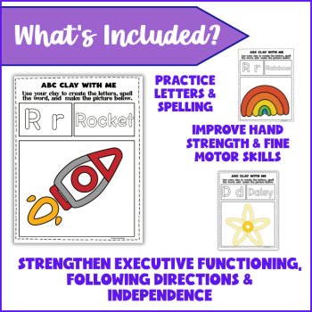 ABC Clay Letters, Words & Picture Mats: 2 Mats Per Letter with Multi-Sensory Fun, image 2