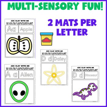 ABC Clay Letters, Words & Picture Mats: 2 Mats Per Letter with Multi-Sensory Fun, image 3