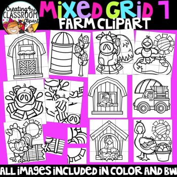 Farm Puzzle Clipart {Mystery Picture Clipart}, image 2