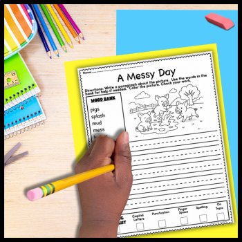 Writing Worksheets for Dyslexia & Dysgraphia! Extra Support, Scaffolded Learning, image 4