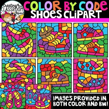 Color by Code Mystery Mix 11 Clipart Bundle {Creating4 the Classroom}, image 2