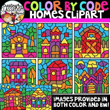 Color by Code Mystery Mix 11 Clipart Bundle {Creating4 the Classroom}, image 3