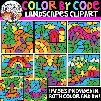 Color by Code Mystery Mix 11 Clipart Bundle {Creating4 the Classroom}, image 4